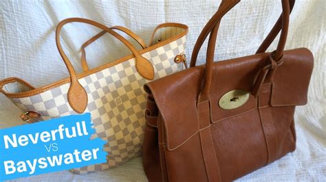 mulberry or louis vuitton|Mulberry Bayswater and Louis Vuitton Neverfull Comparison.